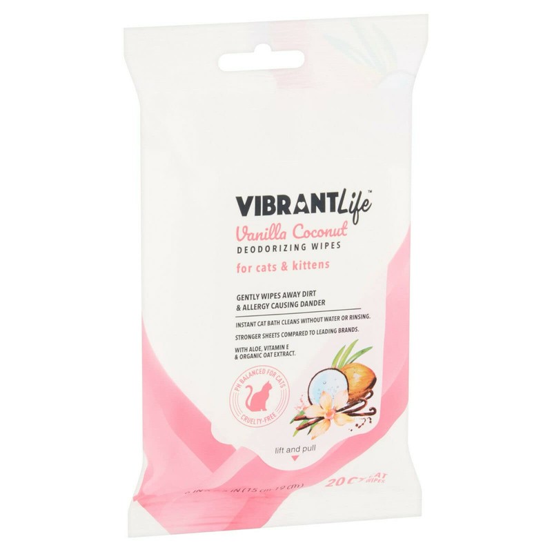 Vibrant Life Deodorizing Cat Wipes