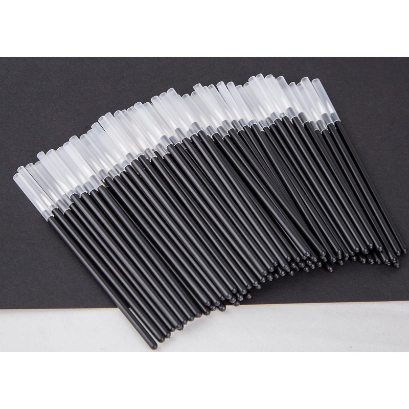 KOLAMOON 100 Pcs Disposable Brushes Plastic Paint Brushes Model Brushes