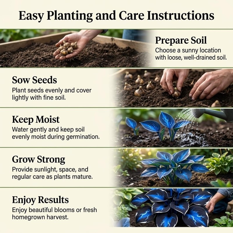 Hosta Flower Bulbs for Garden Edges, Broad Leaf Appeal, 2