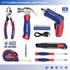 WORKPRO Home Tool Kit with 3.7V Rotatable Electric Screwdriver, 18PCS