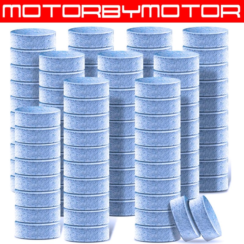 MotorbyMotor Car Windshield Washer Tablet, 100pcs Washer Fluid Tablets, 1