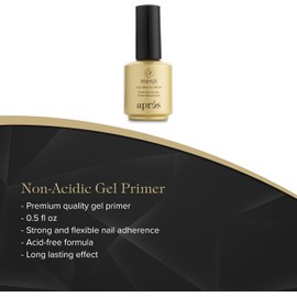 Aprés Kit Profesional de Uñas - Botella Dorada con pH Bonder, Primer Libre de Ácido y Gel Extend Fórmula Suave (15 ml cada uno)