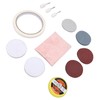 20 Pieces Watch Glass Polishing Kit Buffing Powder Felt Pad
