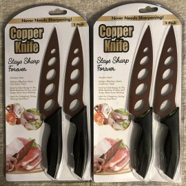 Tekno Set of 4 Copper Knifes-Stays Sharp Forever-stainl