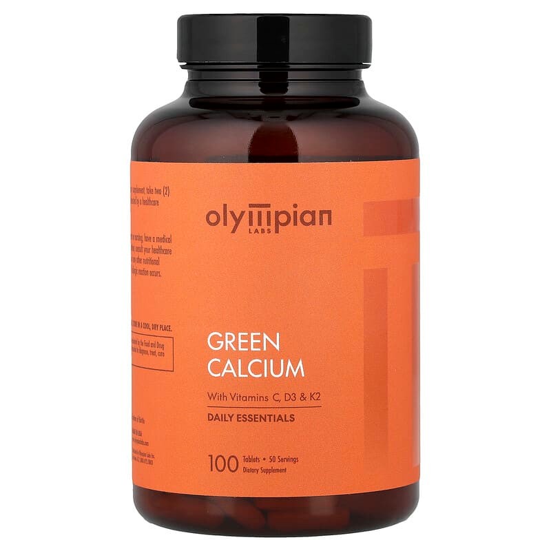 Olympian Labs Green Calcium Contains Vitamin C D3 & K2