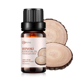 AOPING Hinoki Essential Oil - 100% Pure Organic Natural Plant (Chamaecyparis obtusa) Hinoki Oil for Diffuser, Aroma, Spa, Massage, Yoga, Perfume, 0.33oz