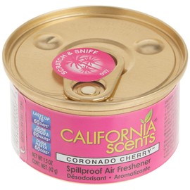 Can Air Freshener and Odor Neutralizer by California Scents, Set of 12 Spillproof Cans for Home and Car, Coronado Cherry, Fresh and Bold, 1.5 Oz Each