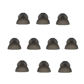 Cúpula de audífono pequeña, mediana y grande, para resound de ajuste seguro y ajuste abierto, amplificador auditivo BTE, cúpulas de potencia ahumada, punta invisible para la oreja (grande (10 unidades)