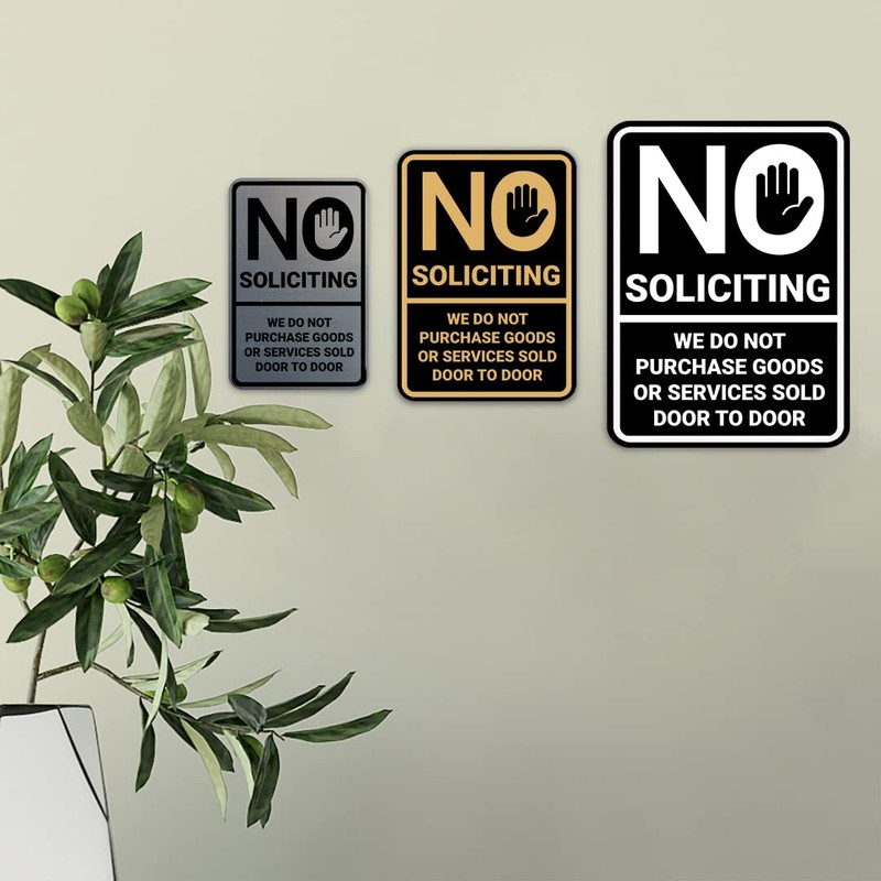 Portrait Round No Soliciting We Do Not Purchase Goods or