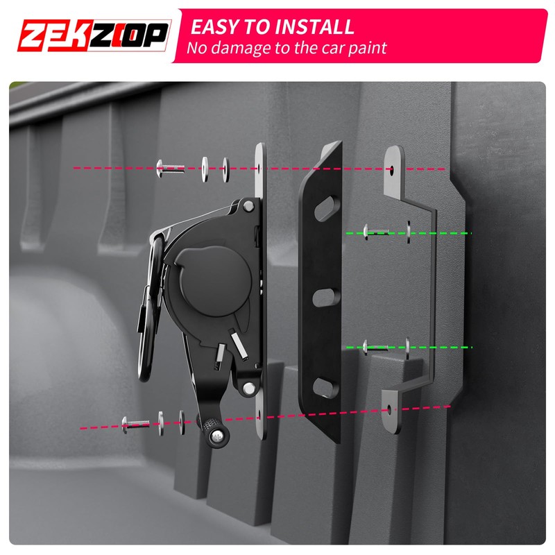 Zekzoop Retractable Ratchet Straps Compatible with 2022-2025 2026 Toyota Tundra