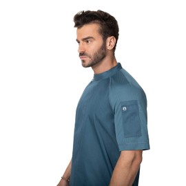 Chef Works Men's Varkala Chef's Coat, Trace Of Paradise, M