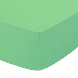 AmigoZone Non Iron Pollycotton Percal Quality Plain Fitted Sheet Or Pillow Cases (Double, Mint Green)