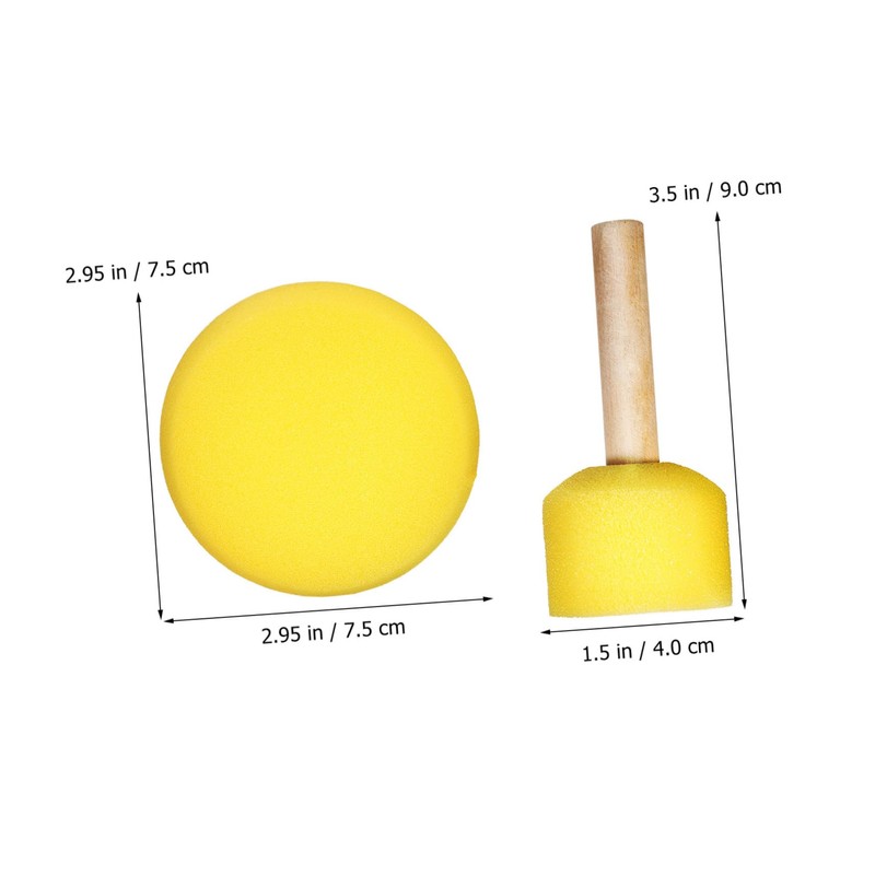 DOITOOL Set of 12 Round Sponges for Painting Craft Pottery