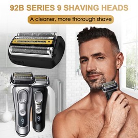 Shaving Heads Series 9, 92B Shaving Head Replacement Part for Series 9 Compatible with All Electric Shavers from Series 9 9290CC, 9291CC, 9370CC, 9293S, 9385CC, 9390CC, 9330S, 9296CC