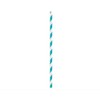 Powder Blue Striped Paper Straws, (10 Count) - Eye-Catching &