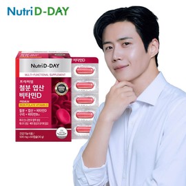 Nutri D Day Premium Iron Folic Acid Vitamin D 60 Capsules 2 Months Supply / 뉴트리디데이 프리미엄 철분 엽산 비타민D 60캡슐 2개월분