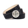 Anthoni Crown Women's Leather Belt, black