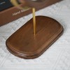 Tstarer Desk Makeup Mirror with Solid Wood,Elliptical Vanity Table Mirror
