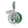 KunBead Green 18 inch Dainty Family Tree of Life Sparkling