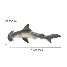 WitnyStore Tiny 4⅞" Hammerhead Shark Fish Fridge Magnet - Miniature Hand Made Painted Resin 3D Sea Fishes Marine Mammal Animals Decorative Magnets for Refrigerator Magnetic Boards Collectibles Gifts