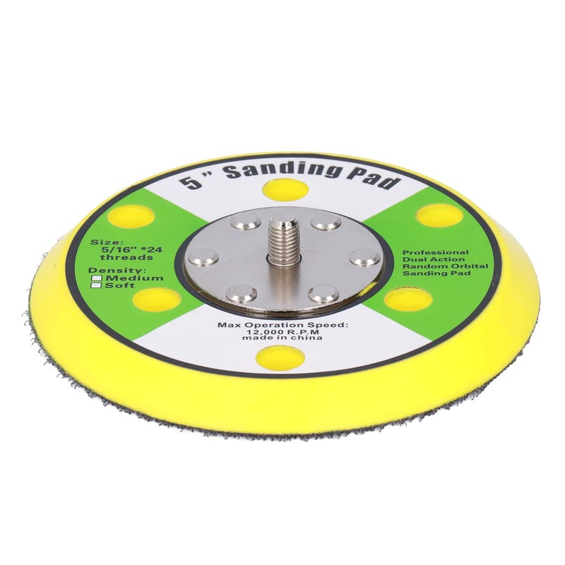 5in Sanding Pad PU Backing Plate Pneumatic Sander Buffer 12000RPM