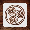 Celtic Spiral Stencil, 3 x 3 inch - Triskelion Triple