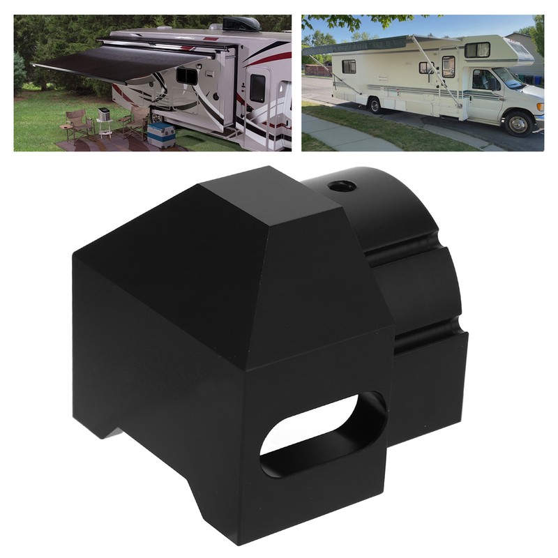 RV Awning End Plug Black Solid Aluminum Part Replacement For