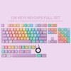 Tsungup MOA Profile Keycaps,PBT Cute Rainbow Candy Keycaps 126 Keys
