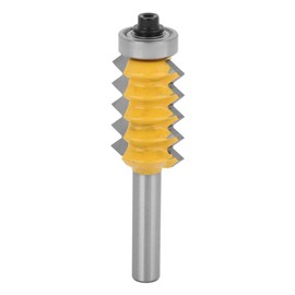 8 Shank Woodworking Cutter Rail Stile Router Bit Line Wave Type Wood Milling Knife(Multi Tooth Woodworking Cutter 8 x 30 )