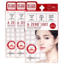 Mediheal A-Zero Shot Skin Dressing Spot Patch 80 Patches, 80 Pack, 3 Packs / 메디힐 에이제로샷 스킨 드레싱 스팟 패치 80패치, 80개입, 3개