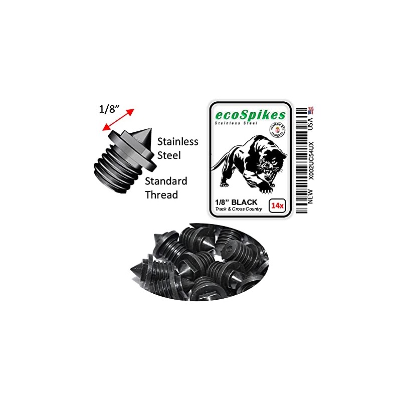 ecoSpikes 1/8 inch Black Stainless Steel Track and Cross Country