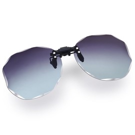 Br'Guras Clip-on Polarized Sunglasses, Flip-up Type, UV400, UV Protection, Can Be Worn Over Glasses, Lightweight, 0.3 oz (8 g), Multi-purpose, Perfect for Outdoors, Sports, Driving, Unisex, aurora