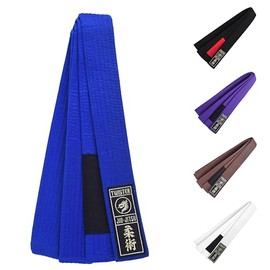 TWISTER Jiu Jitsu Cinturón | Cinturón BJJ de 1.5 pulgadas de ancho | Parche tela de alta calidad | Cinturón de 9 costuras, Azul, A4