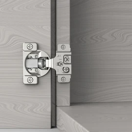 Furniware 30 Pieces 1/2 in Overlay Soft Close Concealed Hinge for Face Frame Door, 105° Open Angle Concealed Stainless Steel Hinges for Face Frame Door, Soft Close Cabinet Hinge Satin Nickel