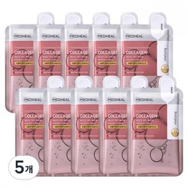 Mediheal Collagen Nude Gel Mask, Pack of 10, 5 / 메디힐 콜라겐 누드 겔 마스크, 10개입, 5개