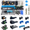 Twippo 14-12 AWG 1/2/4 Pin Connector Weather Pack Connectors Kit