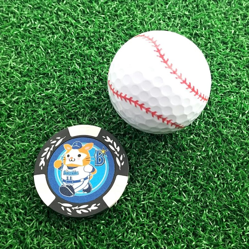 HOKUSHIN TRADING MK0472 Golf Ball Marker, Yokohama DeNA BayStars Chip