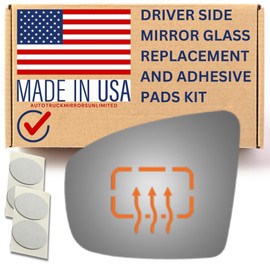 Driver Side Mirror Replacement Glass with Adhesive Pads for 2013-2015 Nissan Pathfinder, 2014-2016 INFINITI QX60, 2013 INFINITI JX35 Side View Mirror Left LH