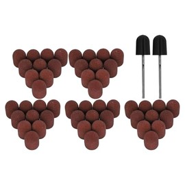 Nail Art Sanding Caps 120 Grit Grit File Sandpiece Set Manicure Polishing Sanding Belts Nail Drill Set with Shank for Nail Drill for Acrylic Nails