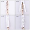 Chandelier Chain Cover Cord Cover 6 Feet,Flannelette Fabric (White)
