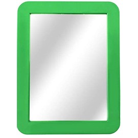 Vermo Magnetic Mirror - 1-Pack Locker Mirror - 5" x 7"- for School Locker, Bathroom, Household Refrigerator, Locker Accessory, Workshop Toolbox, Office Cabinet or More (Green Single)