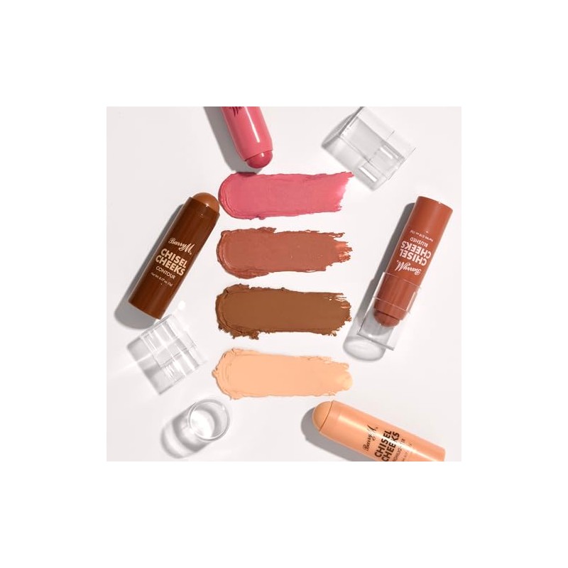 Barry M Chisel Cheeks Blush Creams, Shades Pink Blushed &