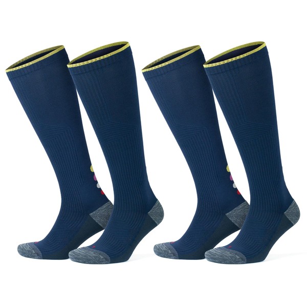 GoWith 2 Pair Unisex Graduated Compression Socks, 20-30 mmHg Sport