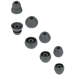 SNHTLS Silicone Replacement Ear Tips Earbuds Eargels Compatible with Powerbeats Pro 4 Pairs of Soft Earbud Tips Earbud Rubber Tips (Dark Grey