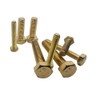 M5 x 50mm Solid Brass Hex Bolts Fully Threaded Hexagon