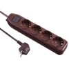Electraline 62062 4-Way Power Strip with Switch, Cable 1.5 m