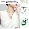 Cremation Jewelry Glass Heart Urn Necklace for Ashes Stainless Steel