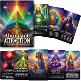 Abundant Attraction: The Oracle of Accelerated Manifestation by River Aether - 60 Inspirational Oracle Cards with Keywords and Meanings on Them for Beginners to Advanced Readers