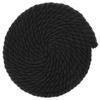 Super Soft 3 Strand Twisted Cotton Rope (Black, 5/8 Inch