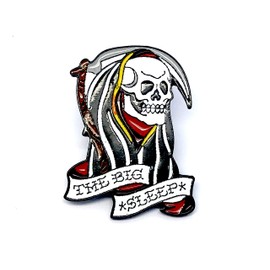 Patch Nation Gevatter Tod - The Big Sleep Metal Button Badge Pin Pin Badge